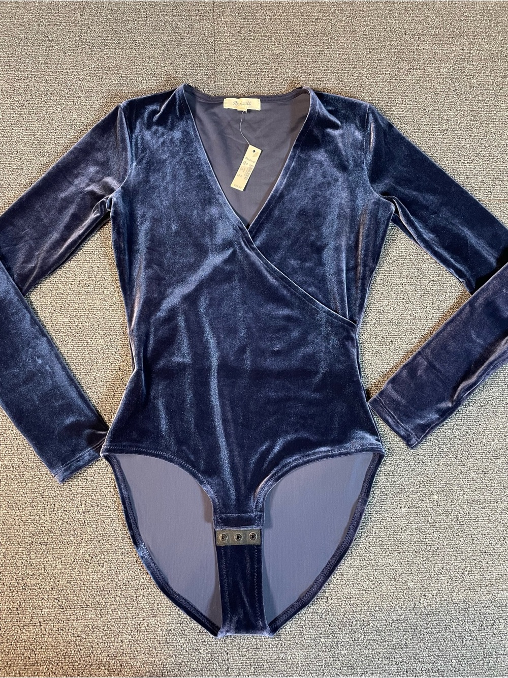 Madewell NWT velvet LS bodysuit - XS